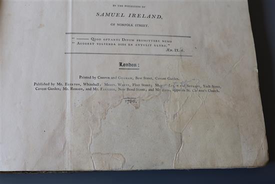 Ireland, William Henry - Miscellaneous Papers and Legal Instruments under the Hand and Seal of William Shakespeare ...